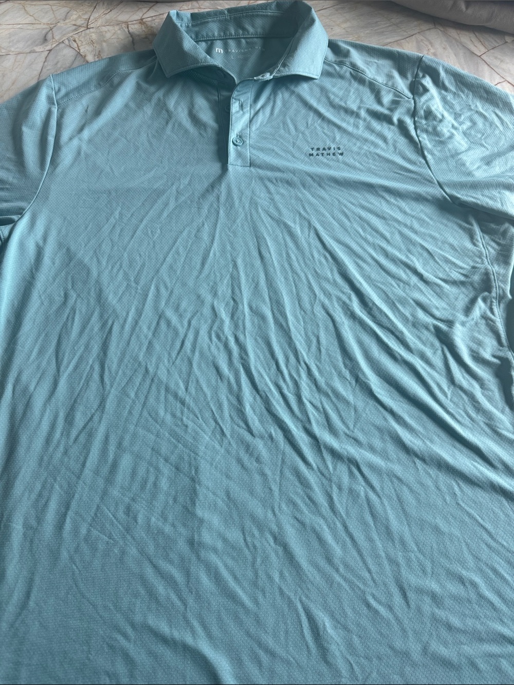 TravisMathew Light Aqua Polo Shirt
